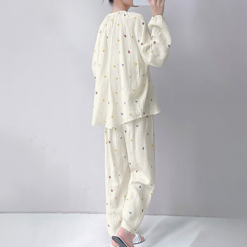 Ditsy Floral Double Gauze Cotton Loungewear Set - image 3