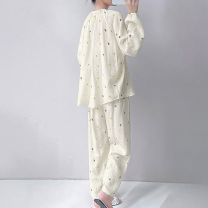 Ditsy Floral Double Gauze Cotton Loungewear Set - image 3