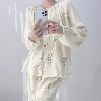 Bouquet Double Gauze Cotton Loungewear Set - image 2
