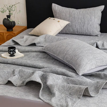 Floral Cotton Triple-Layer Gauze Jacquard Quilt Blanket - image 24