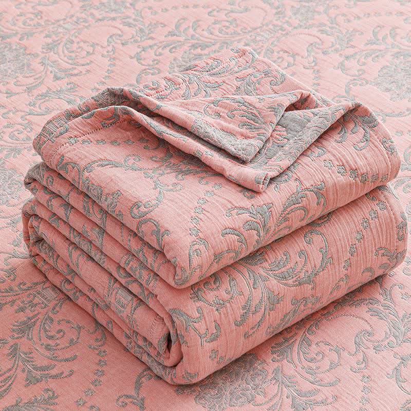 Vintage Cotton Triple-Layer Gauze Jacquard Quilt Blanket - image 18