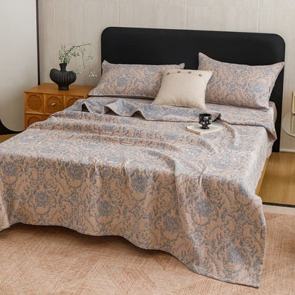 Vintage Cotton Triple-Layer Gauze Jacquard Quilt Blanket - image 8