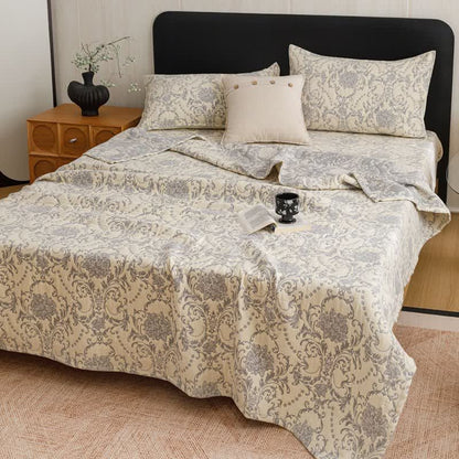 Vintage Cotton Triple-Layer Gauze Jacquard Quilt Blanket - image 1
