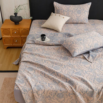 Vintage Cotton Triple-Layer Gauze Jacquard Quilt Blanket - image 12
