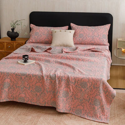 Vintage Cotton Triple-Layer Gauze Jacquard Quilt Blanket - image 15