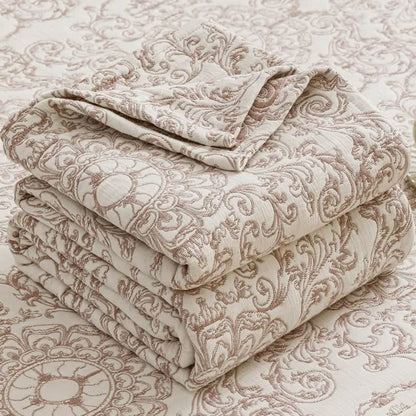 Retro Cotton Triple-Layer Gauze Jacquard Quilt Blanket - image 6