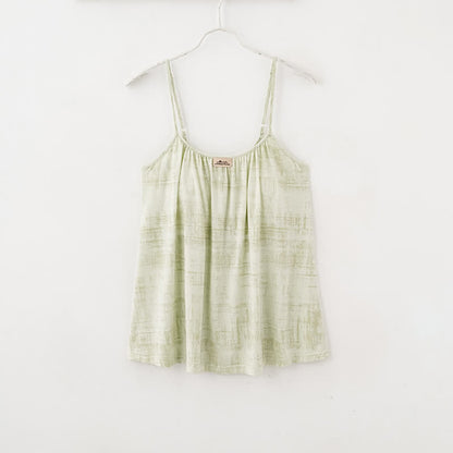 Artistic Watercolor-Inspired Cotton Camisole & Pants Sleepwear - image 12