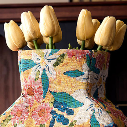Vintage Creative Floral Fabric Wrapped Vase - image 5