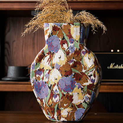 Vintage Creative Floral Fabric Wrapped Vase - image 9