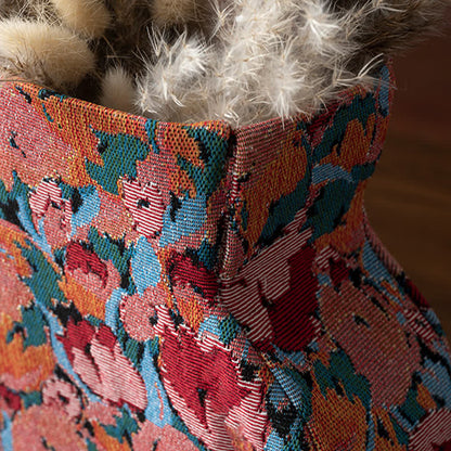 Vintage Creative Floral Fabric Wrapped Vase - image 3