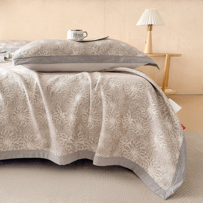 Cotton Rustic Floral Muslin Quilt Blanket - image 5