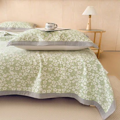 Cotton Cherry Blossom Muslin Quilt Blanket - image 8