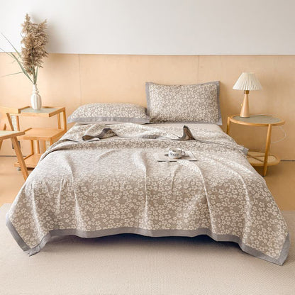 Cotton Cherry Blossom Muslin Quilt Blanket - image 4