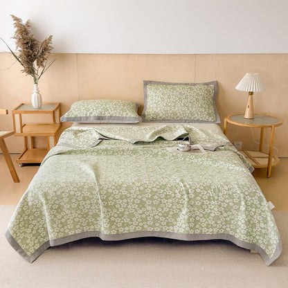 Cotton Cherry Blossom Muslin Quilt Blanket - image 7