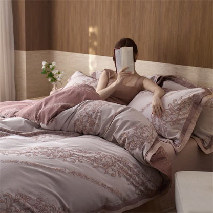 Vintage Pink Cotton Double Gauze Bedding(4PCS) - image 7