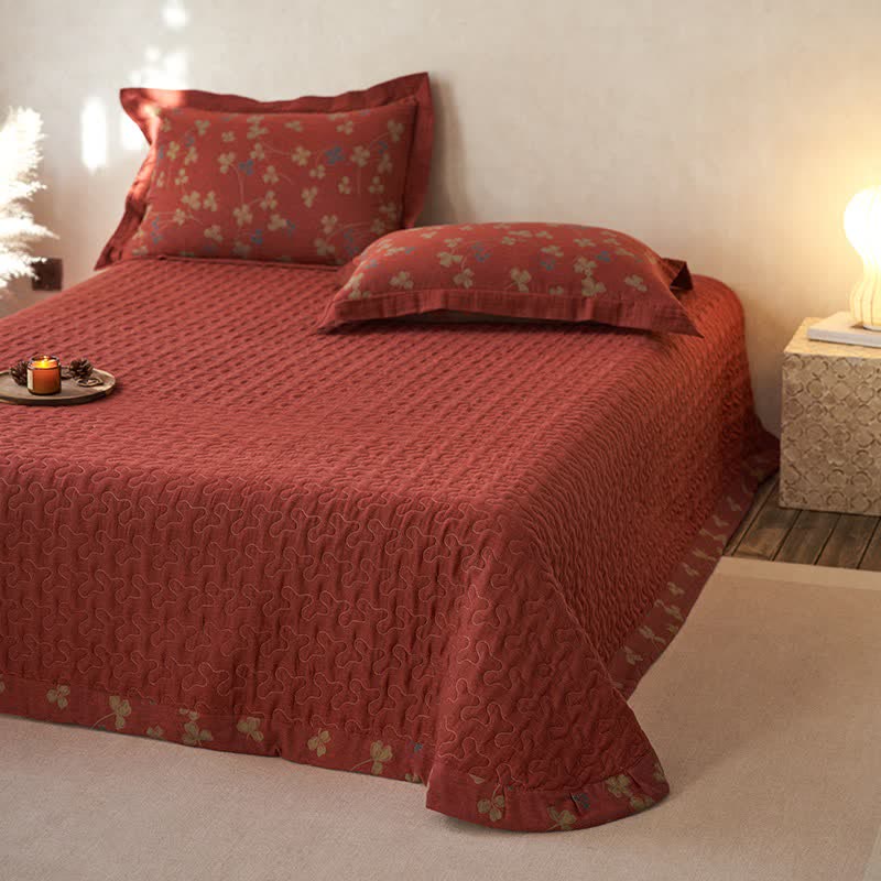 Country Style Floral Cotton Double Gauze Bedding(4PCS) - image 22