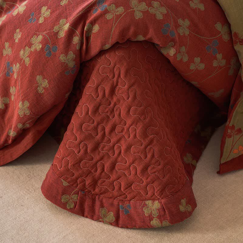 Country Style Floral Cotton Double Gauze Bedding(4PCS) - image 23