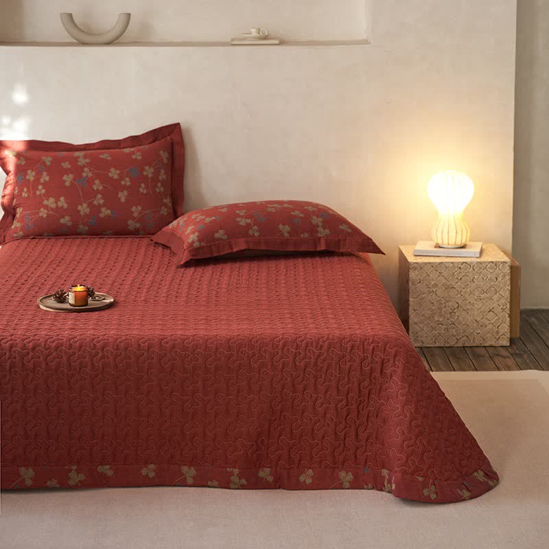 Country Style Floral Cotton Double Gauze Bedding(4PCS) - image 21