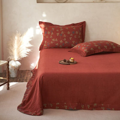 Country Style Floral Cotton Double Gauze Bedding(4PCS) - image 10
