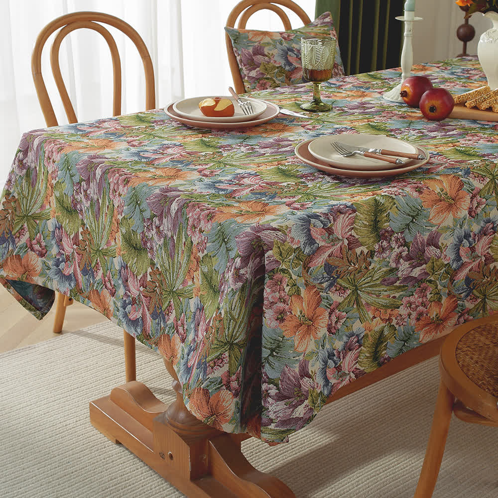 Painterly Garden Jacquard Table Cover - image 1