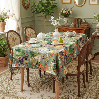 Impressionist Oil Painting Jacquard Tablecloth - Rectangle - 51" x 102" - image 0