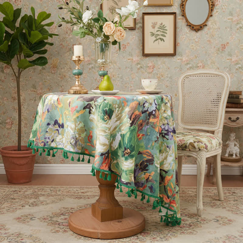 Impressionist Oil Painting Jacquard Tablecloth - image 11