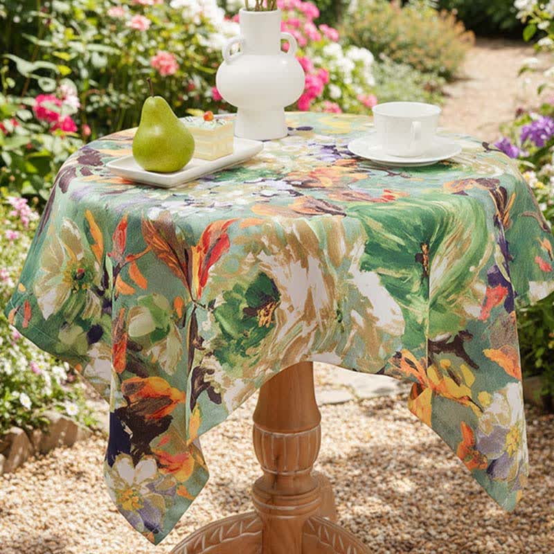 Impressionist Oil Painting Jacquard Tablecloth - image 5