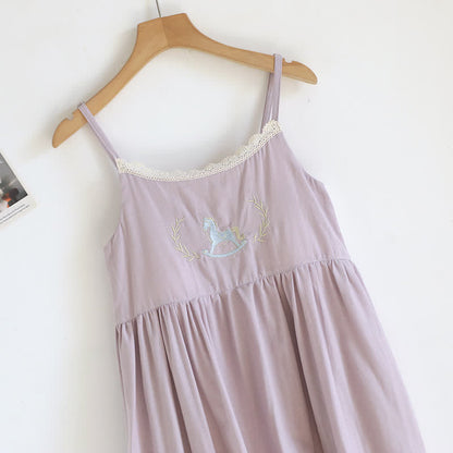 Pony Embroidery Camisole Nightdress & Cover-up Set - image 7