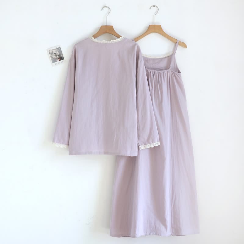 Pony Embroidery Camisole Nightdress & Cover-up Set - image 2