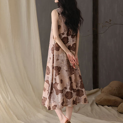 Artistic Floral Print Sleeveless Cami Nightgown - image 4