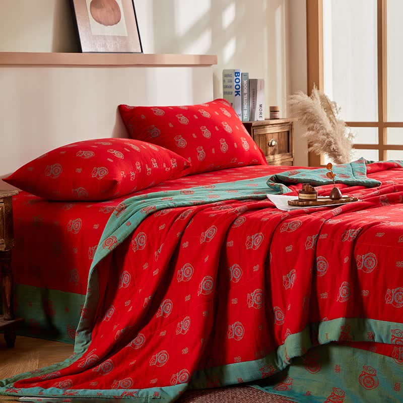 Cotton Gauze Lucky Bag Jacquard Quilt - image 2