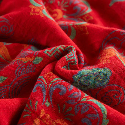 Cotton Gauze Vintage Horse Jacquard Quilt - image 11