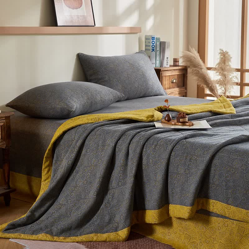 Cotton Gauze Subtle Pattern Jacquard Quilt - image 2