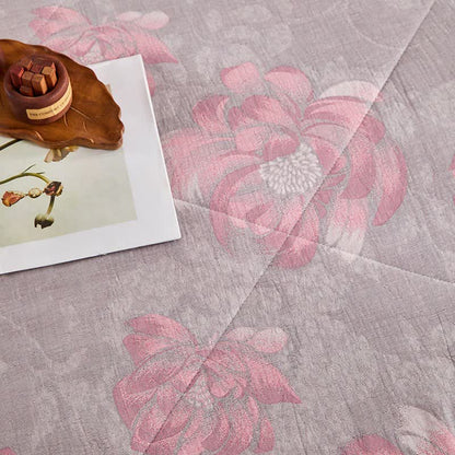 Cotton Gauze Rustic Floral Jacquard Quilt - image 9