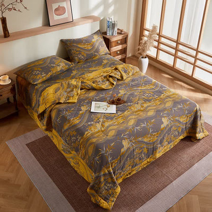 Cotton Gauze Mountain & Bamboo Jacquard Quilt - image 4