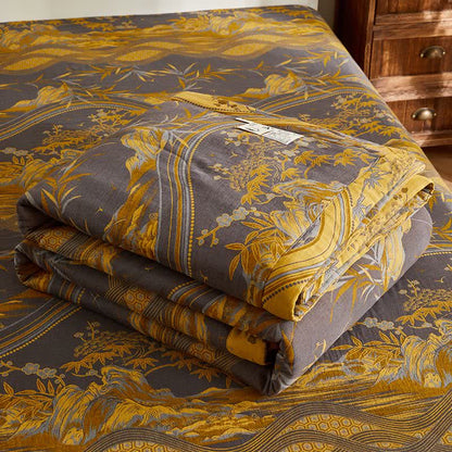 Cotton Gauze Mountain & Bamboo Jacquard Quilt - image 7