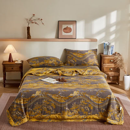 Cotton Gauze Mountain & Bamboo Jacquard Quilt - image 1