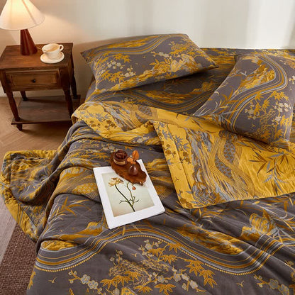 Cotton Gauze Mountain & Bamboo Jacquard Quilt - image 5