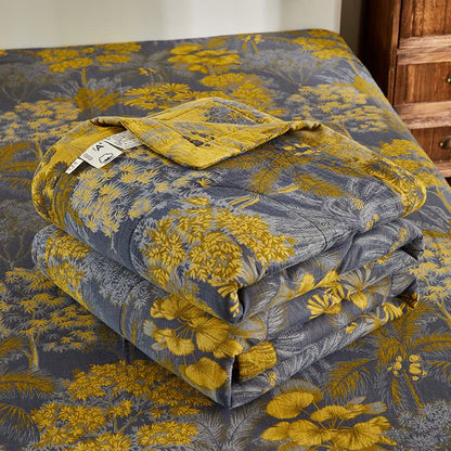 Cotton Gauze Botanical Tree Jacquard Quilt - image 6