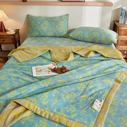 Cotton Gauze Romantic Rose Jacquard Quilt - image 6