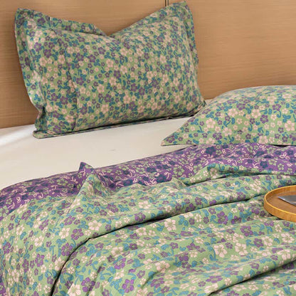 Crabapple Blossom-Inspired Cotton Linen Quilt - image 6