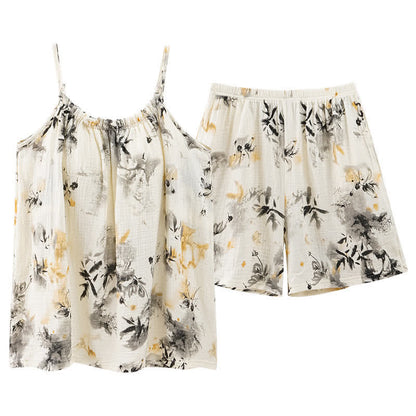 Ink Wash Cotton Gauze Cami Pajamas - image 1