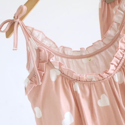 Cotton Double Gauze Heart Cami Pajamas - image 6
