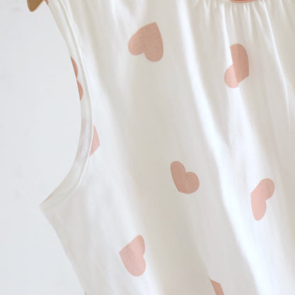 Cotton Double Gauze Heart Tank Pajamas - image 12