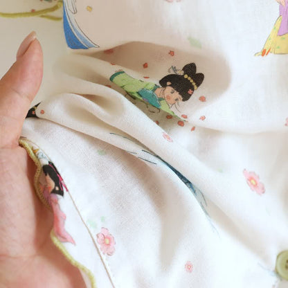 Vintage Oriental Princess Inspired Cotton Pajamas(3PCS) - image 15