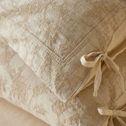 Floral Bow Tie Cotton Linen Pillowcases (2PCS) - image 2