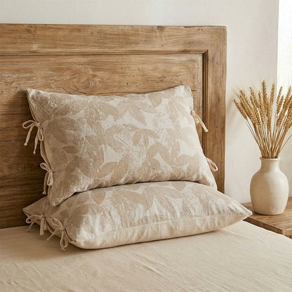 Botanical Leaf Jacquard Pillowcases (2PCS) - image 1