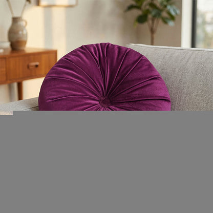 Vintage Floral Round Throw Pillow - Purple - 35cm x 35cm - image 2