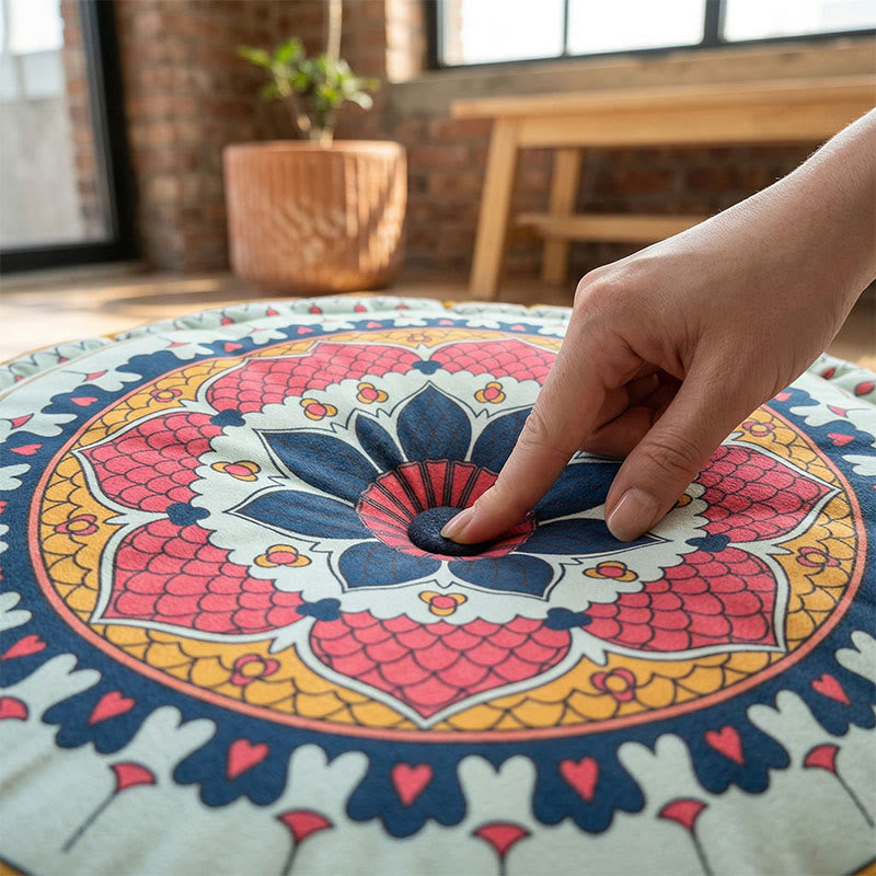 Mandala Bohemian Leaf Throw Pillow - image 1