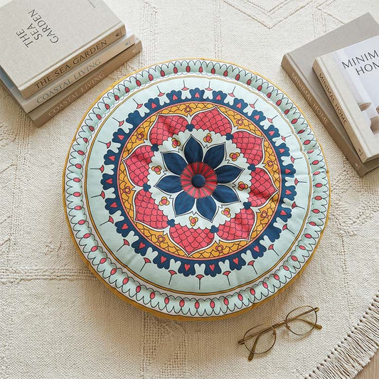 Mandala Bohemian Leaf Throw Pillow - Green - 45cm x 45cm x 8cm - image 0